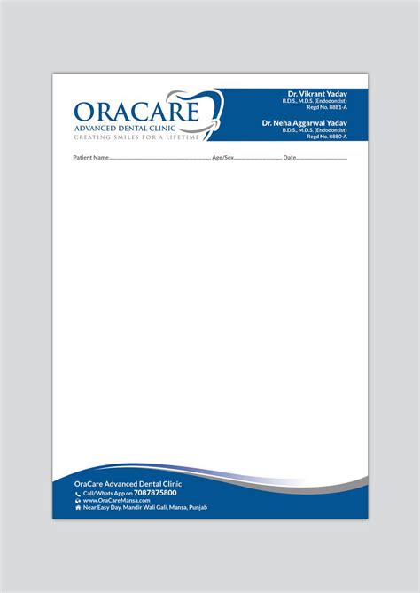 Dental Letterhead Design Templates Letterhead Design Letterhead