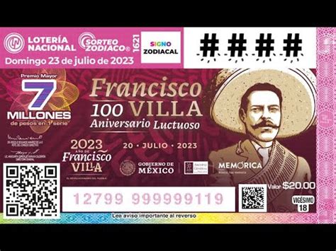 Sorteo Zodiaco No Alusivo Al Centenario Luctuoso De Francisco