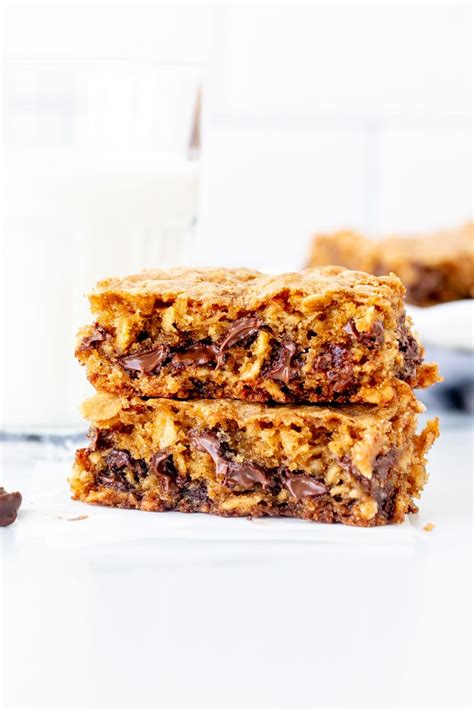 Oatmeal Chocolate Chip Cookie Bars Just So Tasty