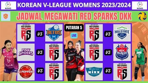 JADWAL MEGAWATI RED SPARKS PADA PUTARAN 5 LIGA VOLI PUTRI KOREA RED