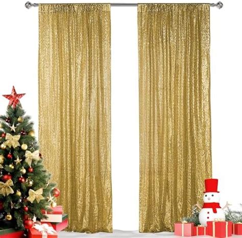 Big Payette Sequin Backdrop 4ftx8ft Gold Shimmer Backdrop