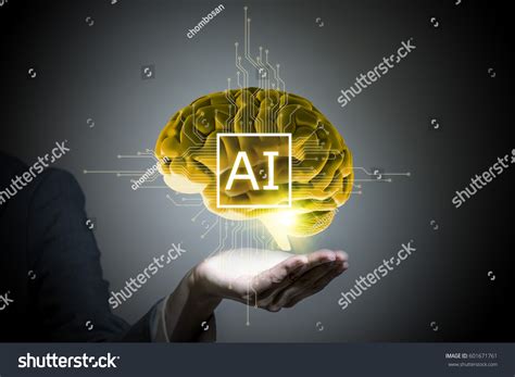 Aiartificial Intelligence Concept 3d Rendering Abstract Stock Photo