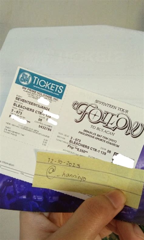 FOLLOW TOUR BULACAN DAY 1 BLEACHERS CENTER 1 Tickets Vouchers Event