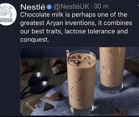 Chocolate Milk The Greatest Aryan Invention Rbrandnewsentence