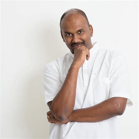 Mature Casual Business Indian Man Smiling Stock Photo Image Of