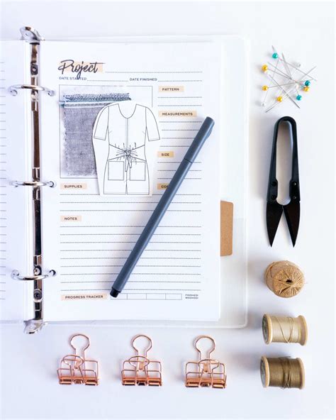 Printable Sewing Planner Pdf Download Design 002 — Sew Diy