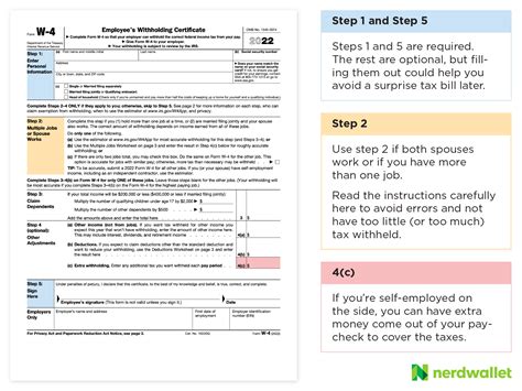 W 4 Form What It Is And How To Fill It Out Nerdwallet