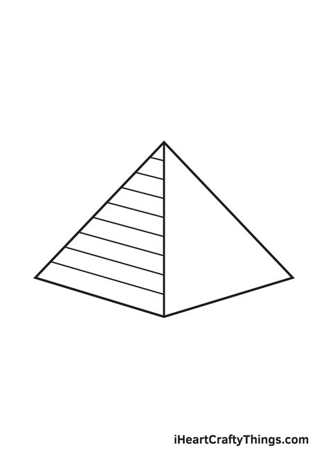 Pyramid Drawing How To Draw A Pyramid Step By Step