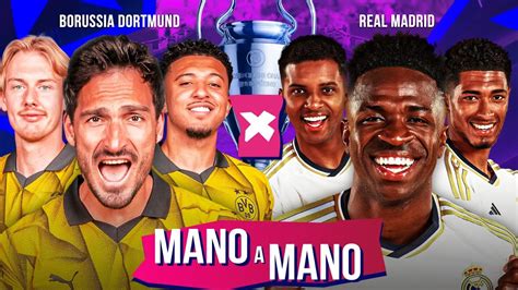 BORUSSIA DORTMUND X REAL MADRID QUEM É MELHOR MANO A MANO DA FINAL