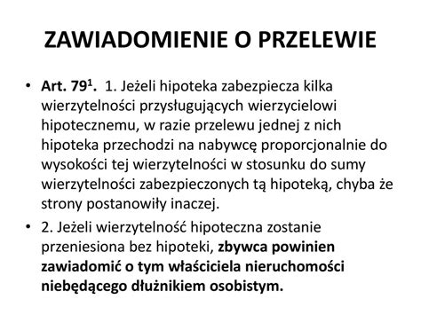 Zmiana Wierzyciela Hipotecznego Ppt Pobierz