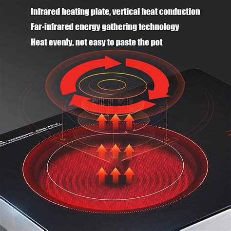 Wobythan Portable Induction Cooktop 2200w Infrared Electric Stove With Us Plug Large Firepower