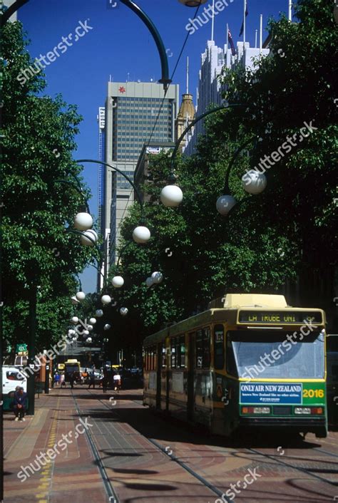 Trams Bourke Street Melbourne Victoria Australia Editorial Stock Photo