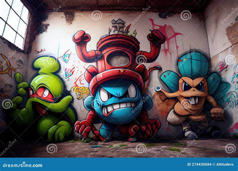 Urban Graffiti Art Mural, with Custom Designs and Characters, Bringing ...