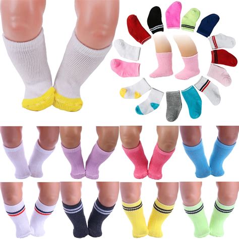 Calcetines De Colores Para Mu Eca De Pulgadas Y Beb Reci N