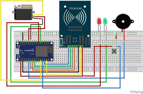 Electronic Card Lock System Circuit Diagram