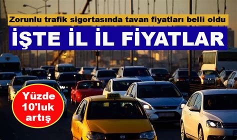 Zorunlu Trafik Sigortasında Tavan Fiyatları Belli Oldu EKONOMİ