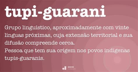 Tupi Guarani Dicio Dicion Rio Online De Portugu S