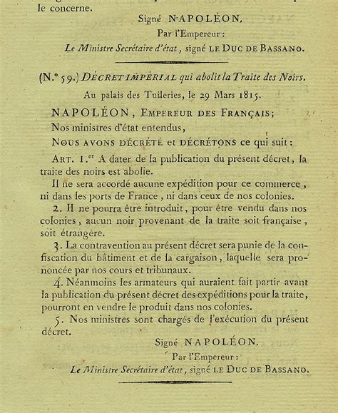 Vid O Et Texte De Loi Napol On Bonaparte La Traite Des Noirs Et L