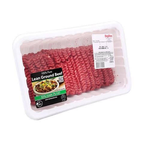 Fresh Ground Beef 93 Lean 7 Fat Hy Vee Aisles Online Grocery Shopping