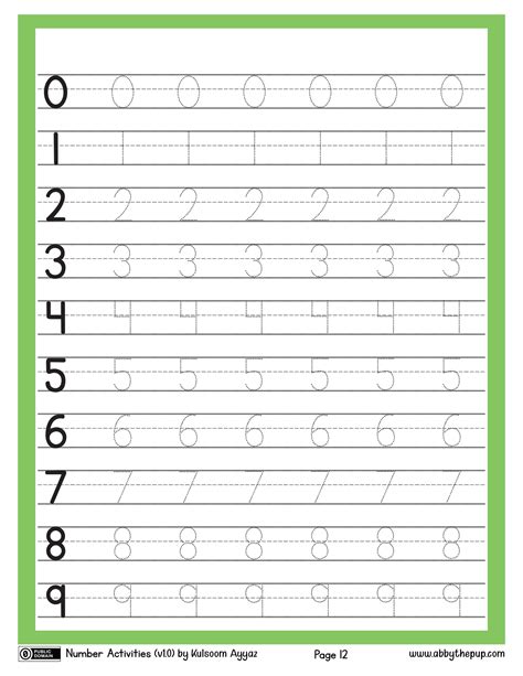 Trace Numbers 0 9 Worksheet Free Printable Puzzle Games