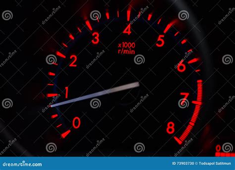 Red Ligjt On Speedometer In Car Stock Photo Image Of Blur Seat 73903730