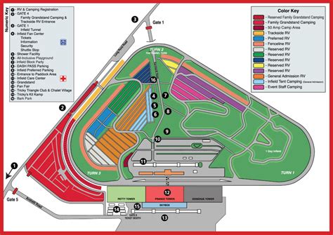 Pocono Raceway Camping Map