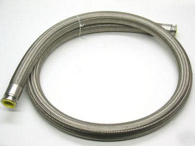 Braided stainless teflon sanitary flexible hose 1Â½ X96