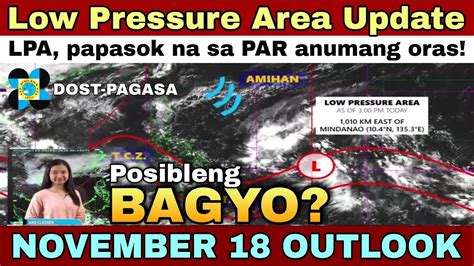 WEATHER UPDATE TODAY Low Pressure Area Latest Update PAGASA WEATHER