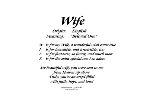 Meaning of Wife - LindseyBoo