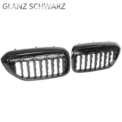 Bmw 5er G30 G31 Kidney Grill Diamond Optik Exclusiv Glossy Black