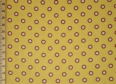 Burgundy Circles On Yellow Piece