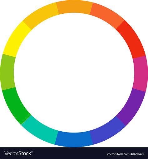 Color wheel guide isolated on transparent Vector Image