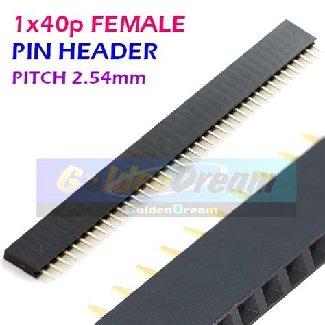 Jual X P Female Pin Header Mm Pin Single Row Pcb Connector