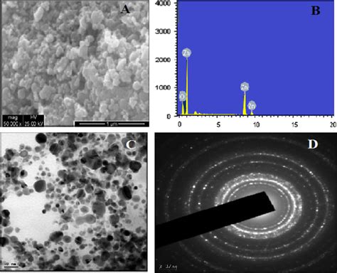 A SEM B EDX C TEM And D SAED Pattern Analysis Of Phyto