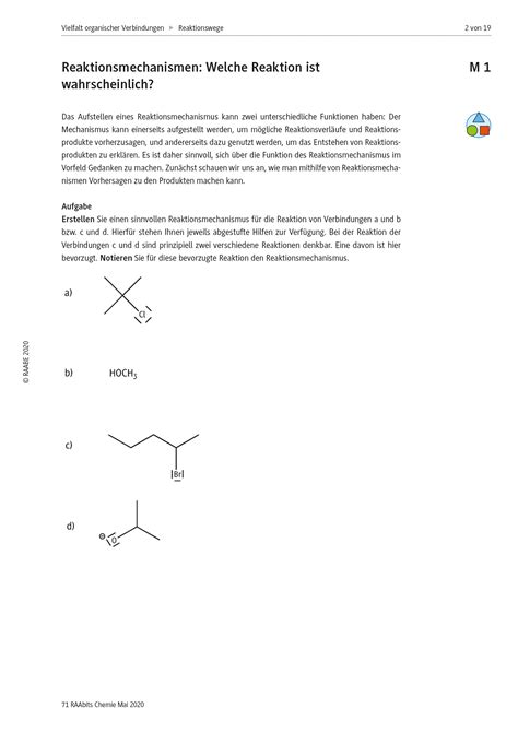 Sekundarstufe Unterrichtsmaterial Chemie Organische Chemie