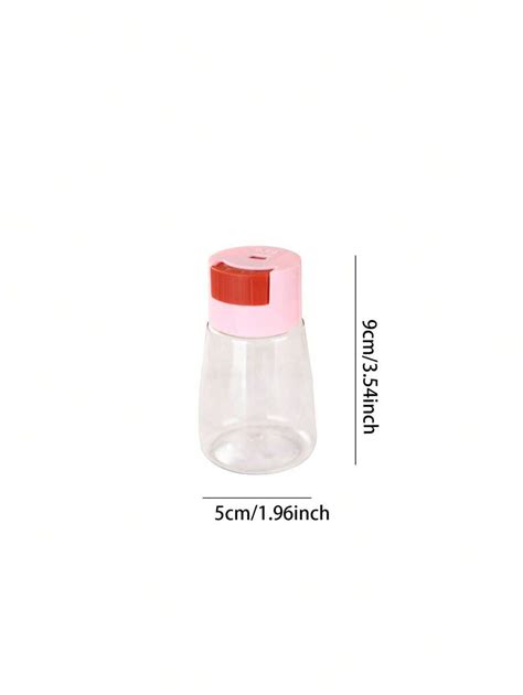 1pc Glass Seasoning Bottle With Press Type Quantitative 0 5g Salt Control Can Powder Spice