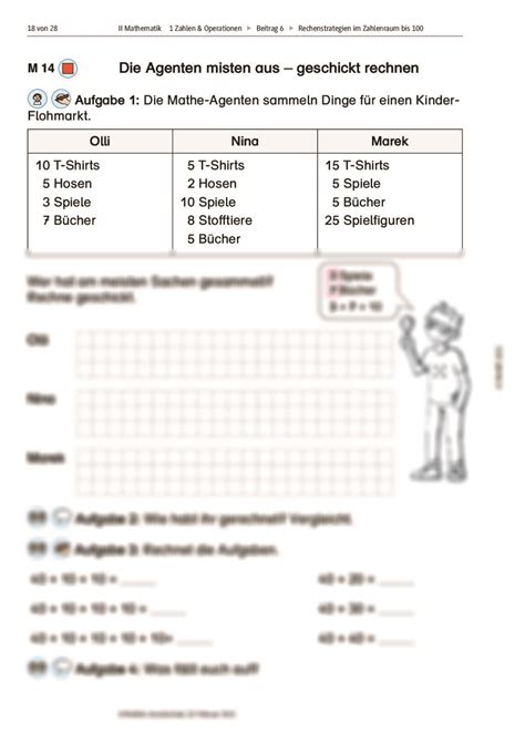 Rechenstrategien Im Zahlenraum Bis Raabits Online