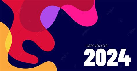 Happy New Year 2024 Greetings Card Design And Banner Template Vector