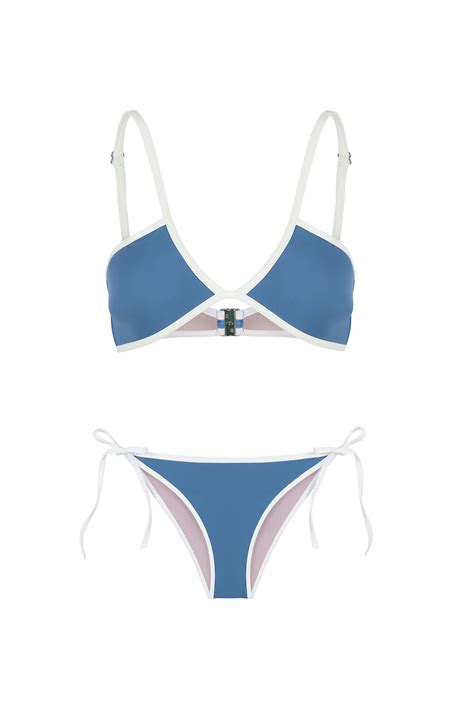 Straplez V Kesim Petrol Bikini Takım