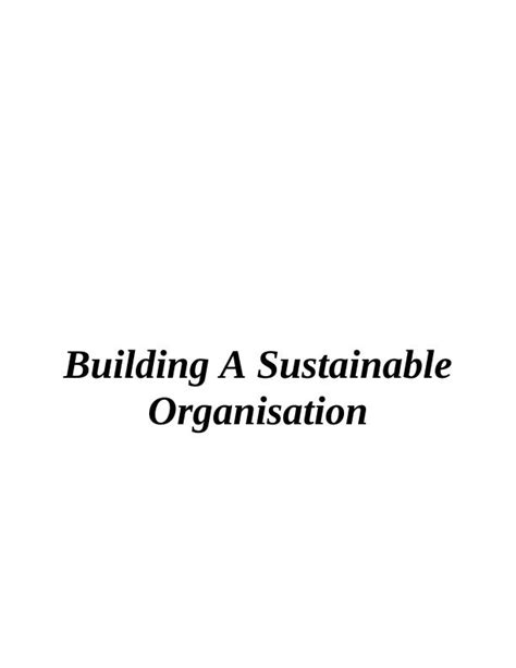 Building A Sustainable Organisation Roles And Responsibilities Of A