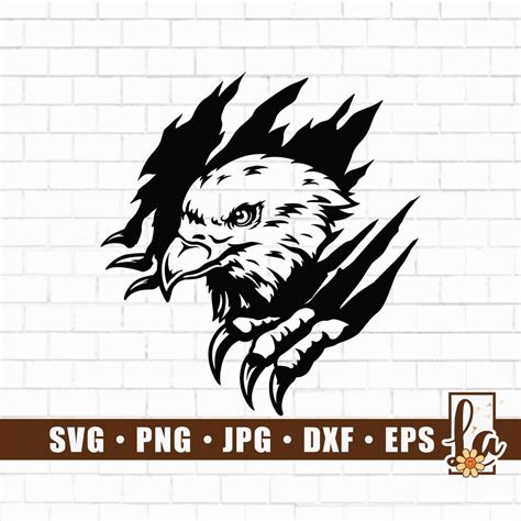 Fierce Eagle Scratch Svg Eagle Svg Eagle Face Claw Scratch Clip Art