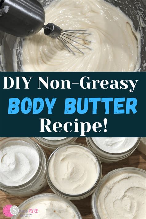 Diy Non Greasy Body Butter Recipe That Smells Amazing Simple Pure