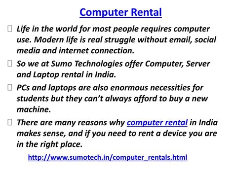 PPT - Computer Rental PowerPoint Presentation, free download - ID:1202160