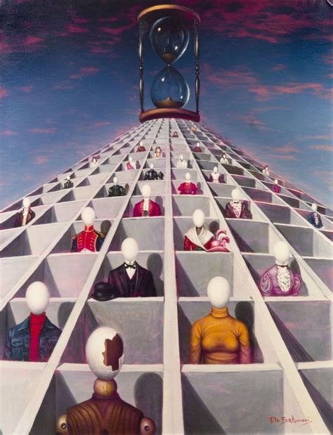 20th century Italian Surrealist Painter Tito Salomoni- Hourglass : r/Heavymind