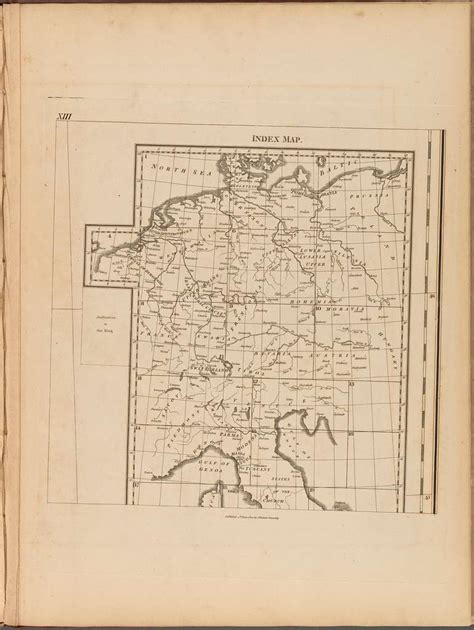 Plate Xiii A General Map Of The Empire Of Germany Holland The