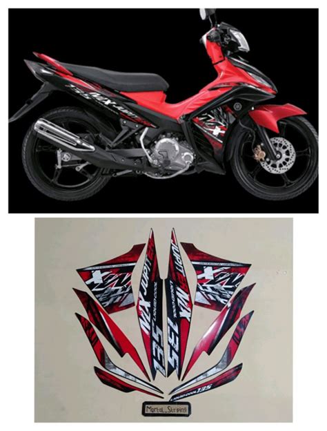 STICKER STRIPPING LIST BODI YAMAHA JUPITER MX 135 TAHUN 2014 MERAH