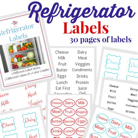 Refrigerator Labels - Organized 31