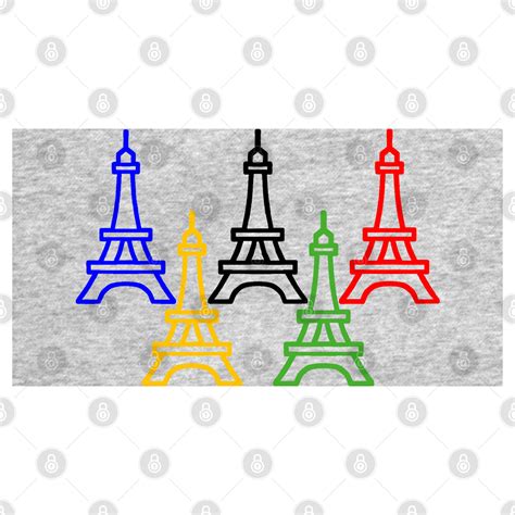 Olympic Eiffel Tower Colors Eiffel Tower T Shirt TeePublic