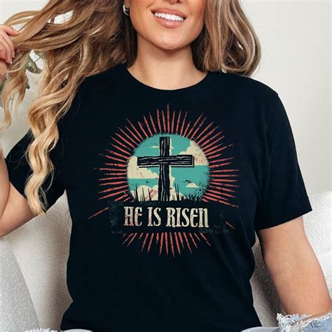 He Is Risen T Shirt Unisex Jersey Short Sleeve Tee Christian Apparel