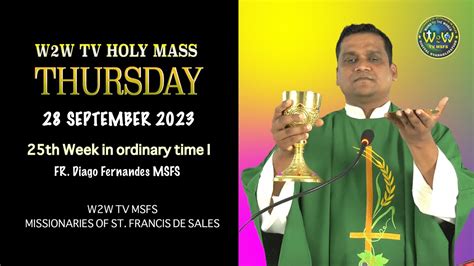 Thursday Holy Mass Th Week In Ordinary Time I September